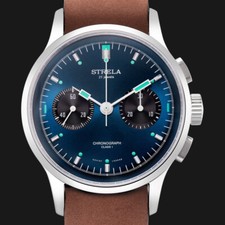 STRELA Herren Armbanduhr Chronograph Handaufzug Sea-Gull ST1901 COSMOS PANDA 40m