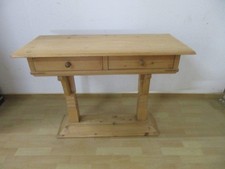 kleiner schmaler Tisch  mit 2 Laden Gründerzeit um 1880 Weichholz Nr. 13