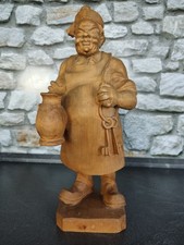 Alte Holzfigur / Holzskulptur v. Albert Comploj, geschnitzt, H 34 cm