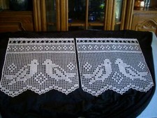 2 x Häkelgardine in