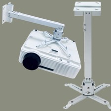 Beamerhalterung Deckenhalter Projektor Beamer Halterung universal bis 20kg weiss