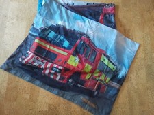 ☆1 Bettwäsche☆2 tig.☆135x200cm/66x83cm☆Blau/Grau☆Feuerwehr☆