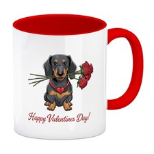 Niedlicher Dackel mit Rosen -