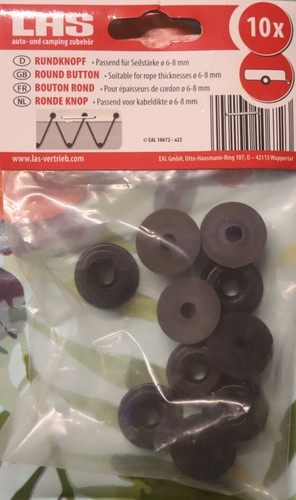 Stück rundknopf seilhalter - 10,