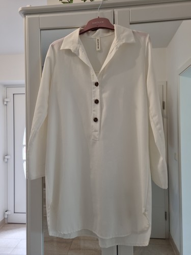 Bluse beige lang - gr,