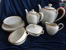 Krautheim Eleganz Goldrand Kaffeeservice zur Auswahl Kanne Milch Zucker Tasse