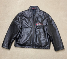 Planet Hollywood Lederjacke Herren XL schwarz "London" Vintage 1998