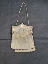 Antike Mesh Abendtasche Handtasche versilbert 