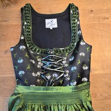 GamsBock Mini-Dirndl 60cm Rocklänge schwarz Hirsche Gr. 38