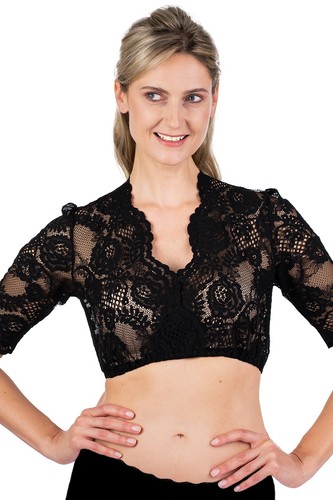 Dirndlbluse nalia schwarz - dirndlbluse,