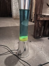 Lavalampe Magmaleuchte Blau Gelb Glas