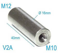 M10 auf M12 Gewindeadapter