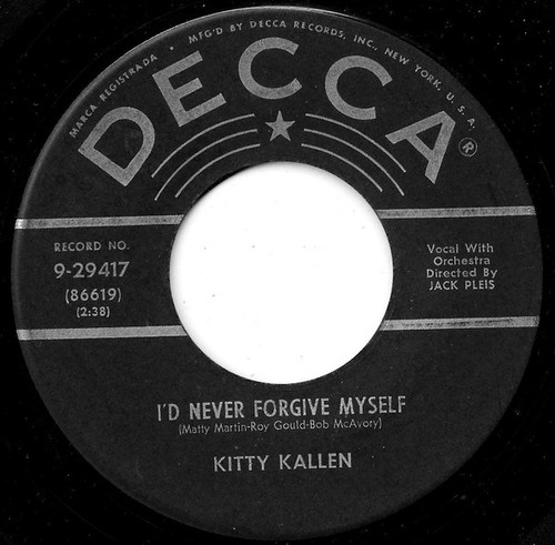 Kitty kallen d never - kitty, i'd