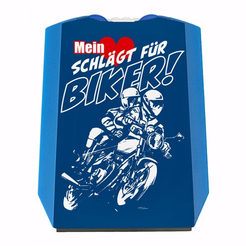 Motorrad parkscheibe mit biker - motorrad,