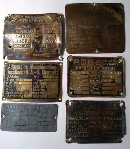 Schild messing zink - 6,