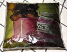 Kissen mit Zirben Füllung 43x43cm Foxterrier Hund, Dekokissen, Gesundheitskissen