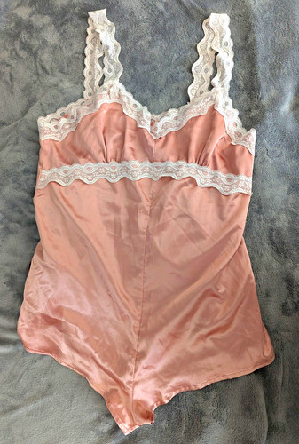 Body rosa satin spitze - satin,