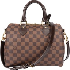 Louis Vuitton Damier Ebene Monogram Speedy 25 Bandouliere