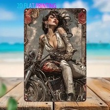 Blechschild sexy Frau auf