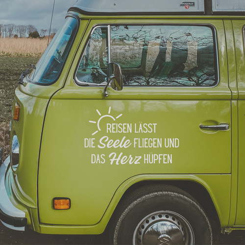 Wohnwagen aufkleber mit spruch - aufkleber,