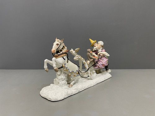 Meissen figur schlittenfahrt - figur,