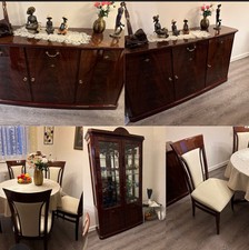 Italienisches Speisezimmer Echt Holz Hochglanz Mahagoni 