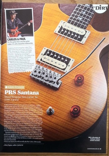 Prs santana guitars magazine - santana,