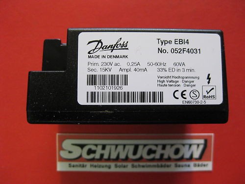 Danfoss zündtrafo ebi - danfoss,