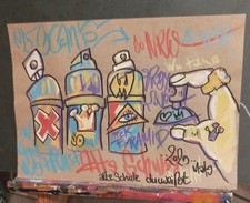 3 Sprühdose Gemälde