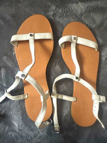 Damen riemchen sandalen weiß - damen,