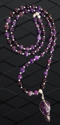 Amethyst halskette cm - halskette🦋50,