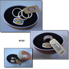 3er set fossil ring - ring, gr.