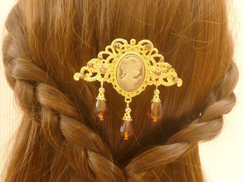 Nostalgische haarspange mit - nostalgische,