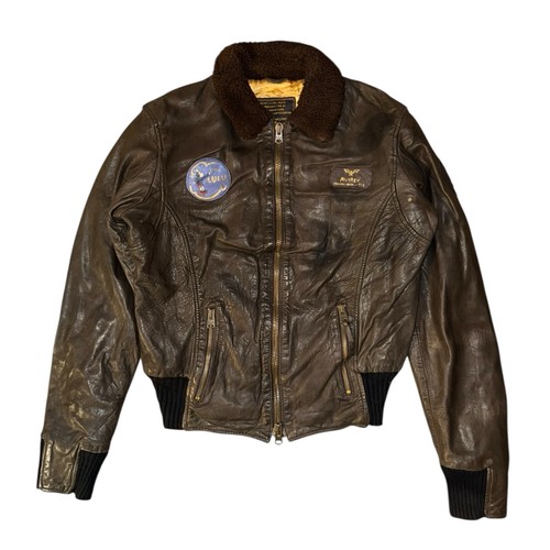 Vintage avirex lederjacke - lederjacke, gr