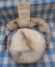 Echt-Pelz Kappe + Schal