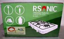 Rsonic RS-3007 Gasherd 3 flammig Gas Platte Camping Herd Kocher Deckel 4,8kW G30
