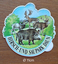Alter Sticker Aufkleber Daun Hirsch und Saupark Wild Erlebnispark Wildpark Eifel