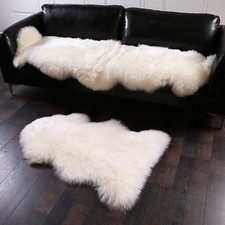 Öko Lammfell Schaffell Teppich Sofa Matte echtes Fell Naturfell ökologisch #833