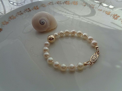 Perlen armband gold - perlen,