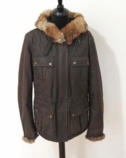 Belstaff Wachs Kapuzen Jacke Grösse 46 Damen S348