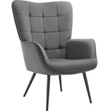 Sessel Hygge gepolstert, ergonomisch, Belastbarkeit 150 kg Feincord anthrazit/sc