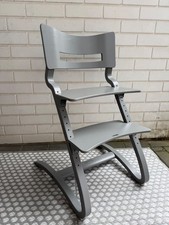 Leander Stuhl grau lackiert Babyhochstuhl - ohne Babybügel