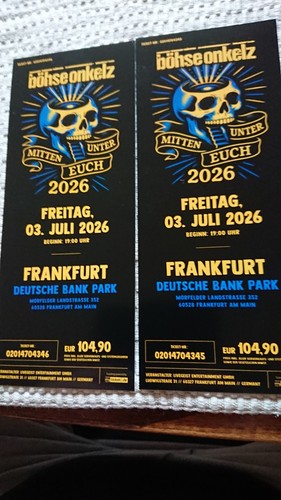 Böhse onkelz tickets 2026 - onkelz,