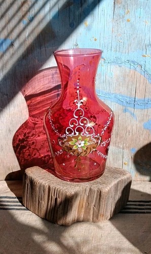 Vase glas rubinrot - glas, ☆