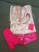 Partyoutfit Kostüm Disco Mottoparty metallic pink 80er 90er Skate Größe XL ?11