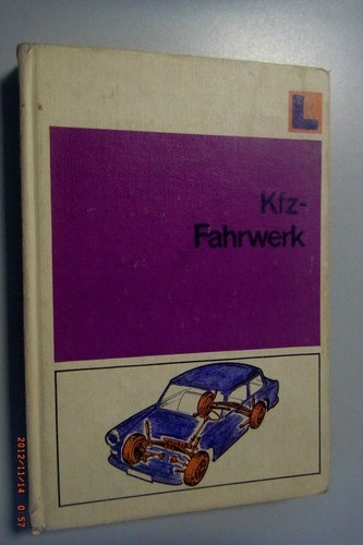 Kfz fahrwerk lehrbuch - -fahrwerk, /lehrbuch
