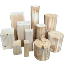 Rundholz Holzpfosten Kerzen aus Holz selbst bauen Bastelholz Weihnachten Deko