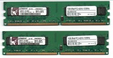 2 x 1 GB DDR2 PC RAM Speicher