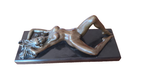 Frau auf marmorsockel bronze - marmorsockel,