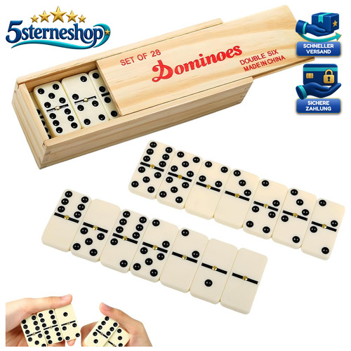 Domino spiel set mit holzbox - spiel,